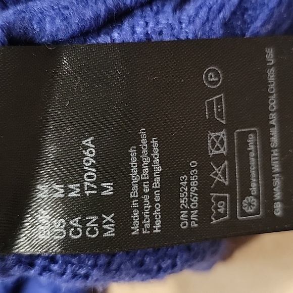 Divided Size M Short (almost Cropped) Boxy Cobalt Blue Long Sleeve Sweater - Picture 10 of 11